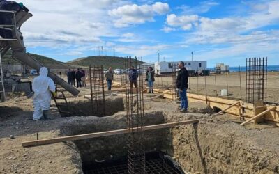 Avanza la construcción del Polideportivo del Sindicato Petrolero.